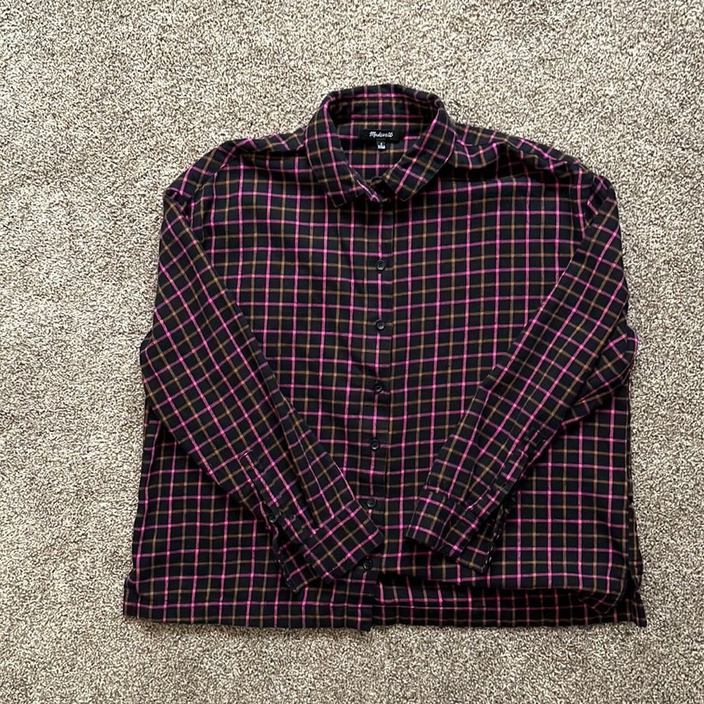 Madewell plaid button down shirt